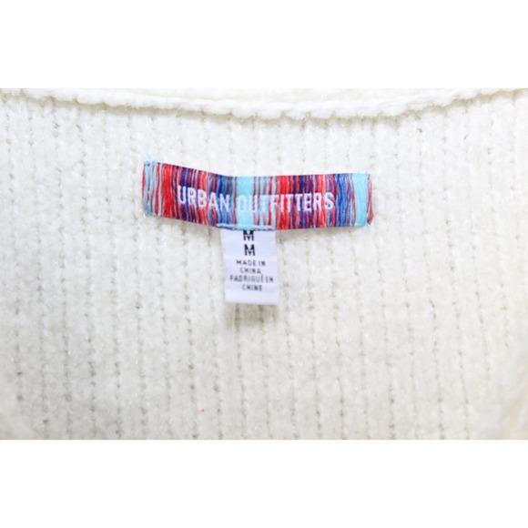 NWT Urban Outfitters Dina Crop Cardigan Ivory Chenille Size Medium H14089 - Picture 8 of 16